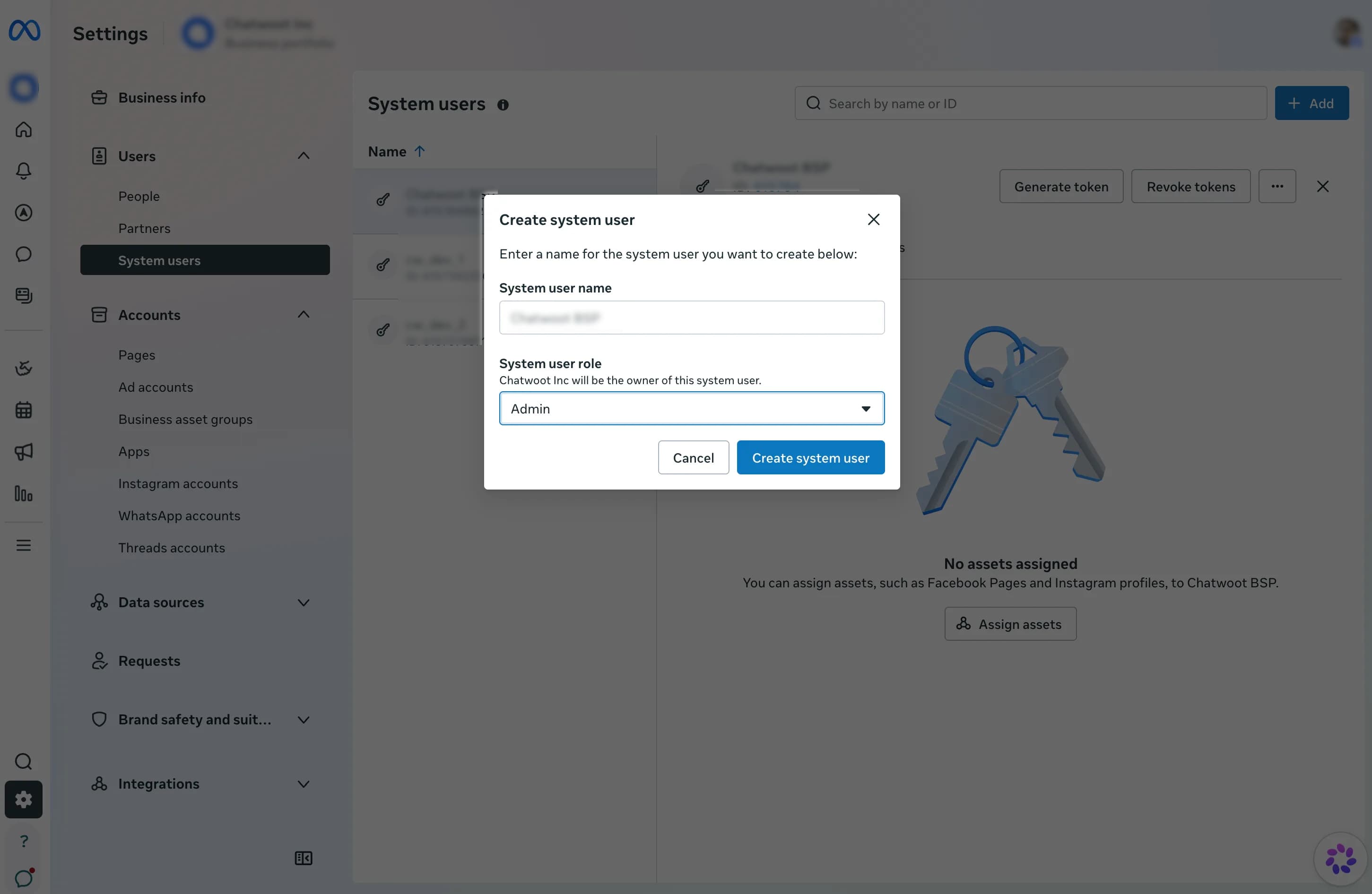 Create a system user
